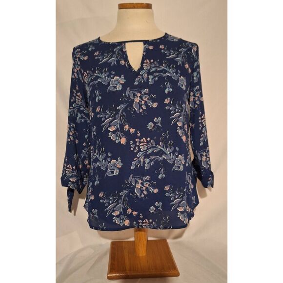Stitch Fix | 41 Hawthorn Taryn Tie Sleeve‎ Blouse Blue XSP NEW - Picture 1 of 4